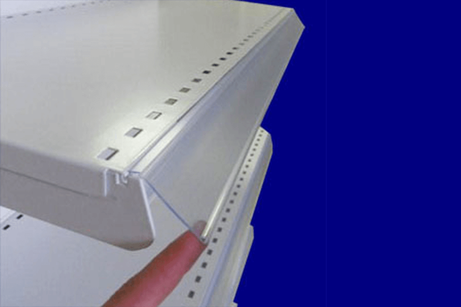  Porte-étiquette plexi basculant pour tablette métallique